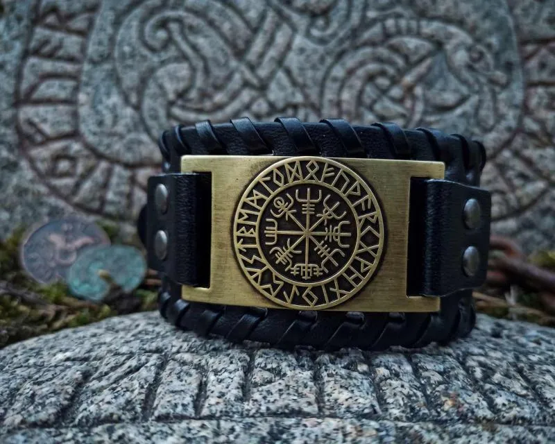 Lederarmband Vegvisir